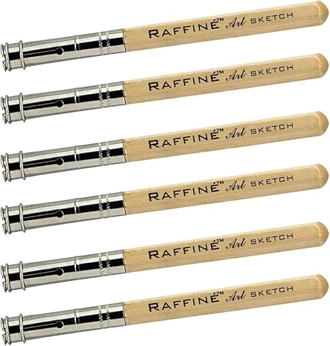 Creative Mark Raffine 6 unidades de mango de madera extensor de lápiz lápiz herramienta alargador paquete de 6