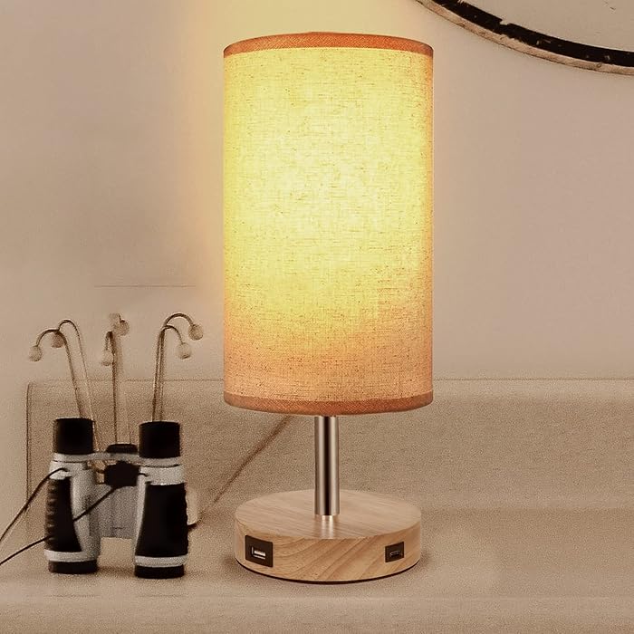 Buy Bedside Lamps with USB Port,Small Table Lamp,Nightstand Lamps with
