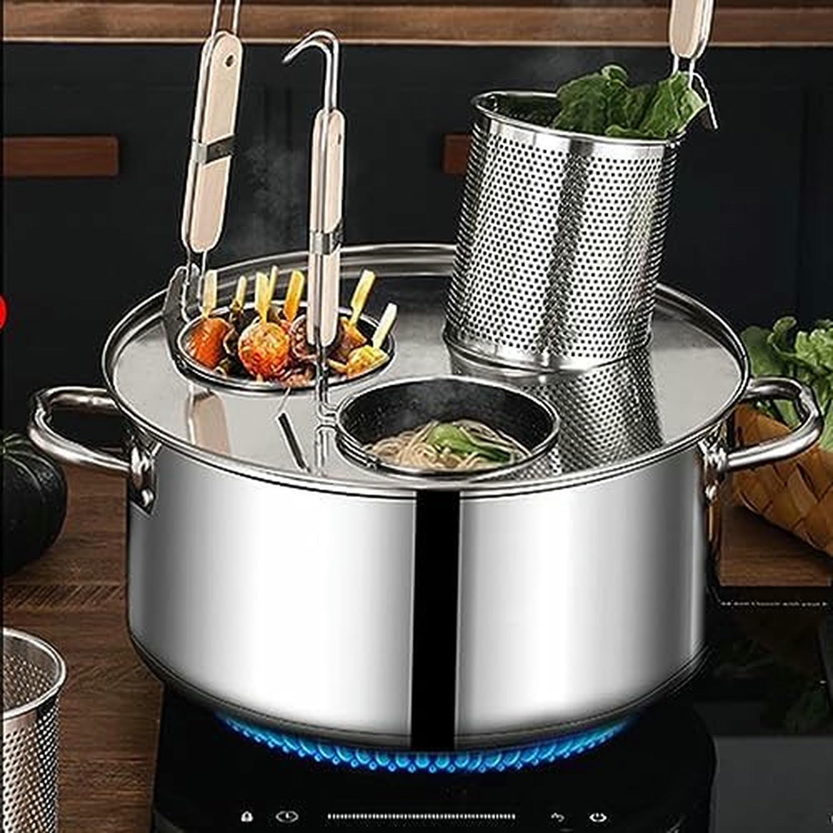 Faitout induction en acier inoxydable résistant multi-trous