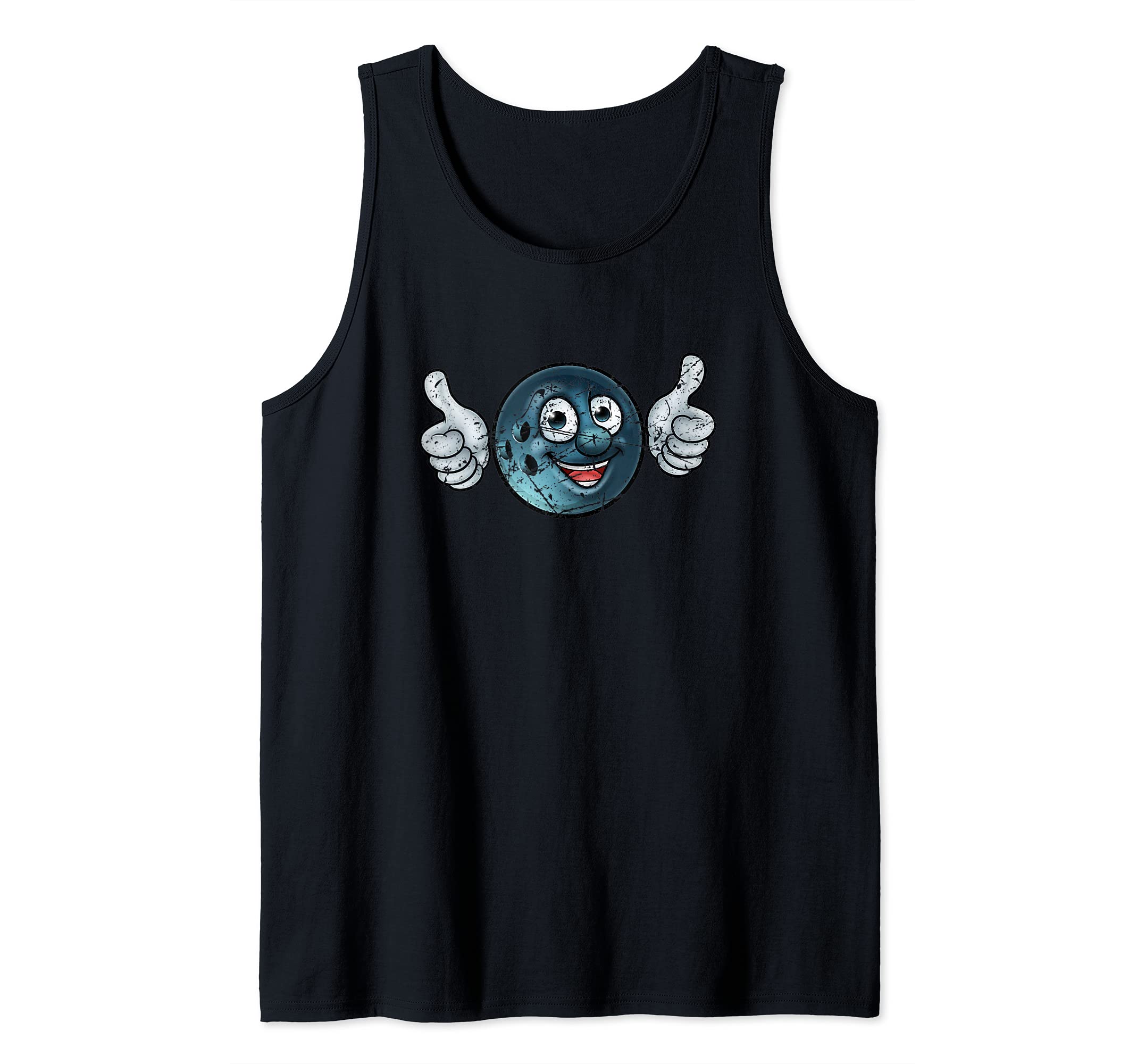 Funny Bowling Ball Game Bowling Player Distressed Sports Tank Top