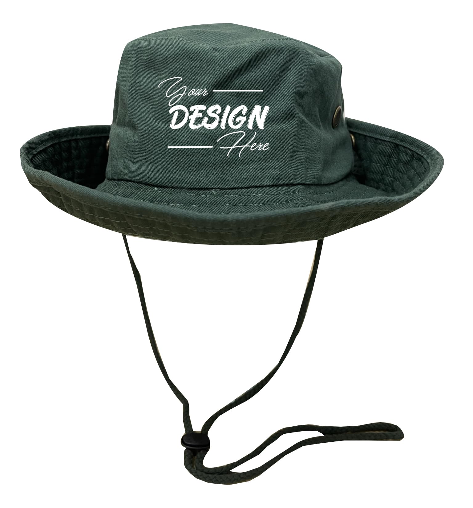 INK STITCH Unisex 1510 Custom Personalized Add Your Logo Texts Embroidery Safari Summer Bucket Hats