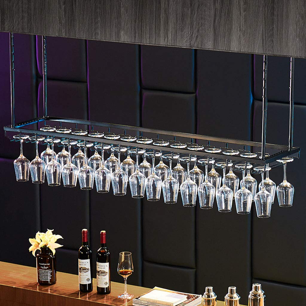 Étagère à vin de plafond pour libérer l'espace de votre comptoir de bar ou cuisine