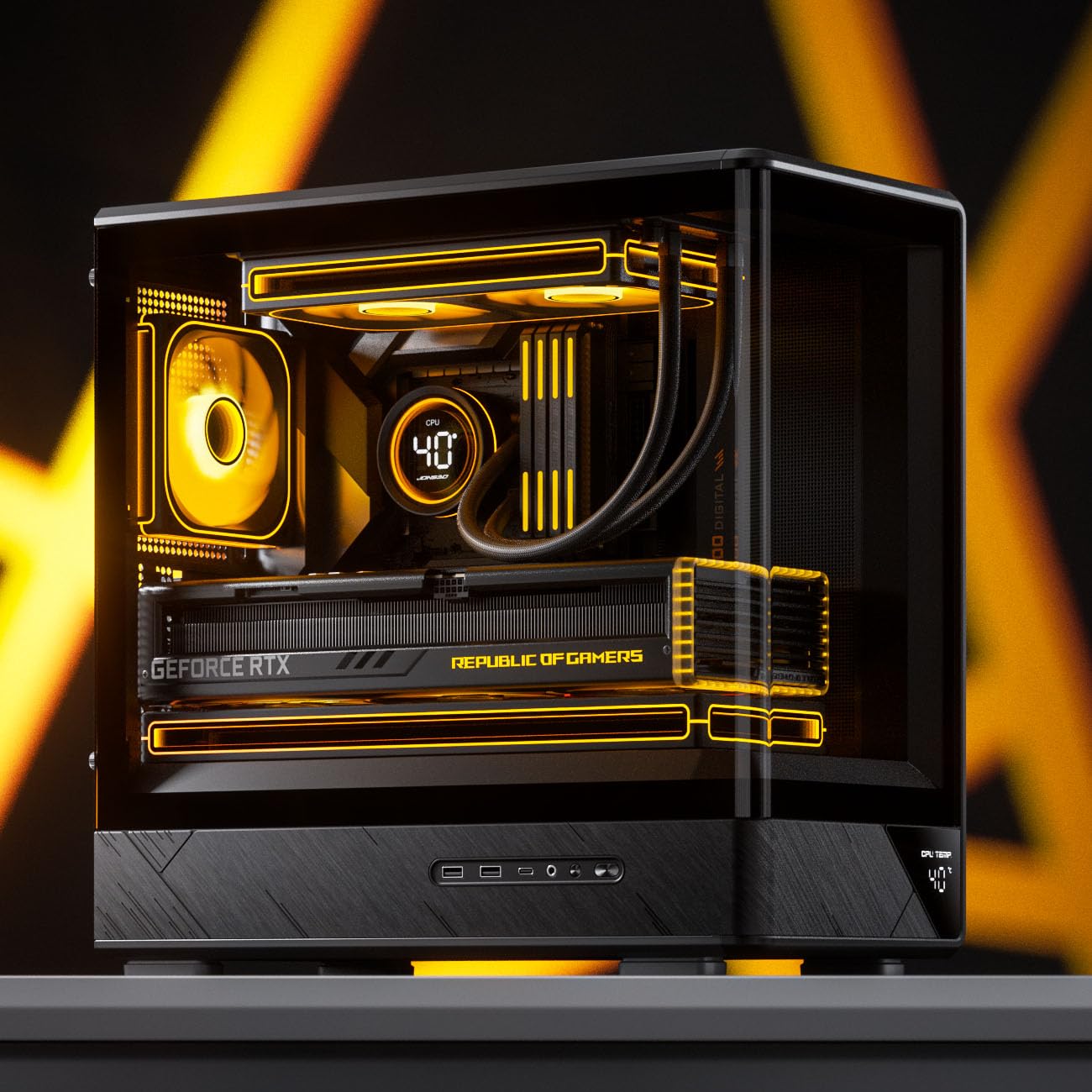 Jonsbo D200 Midi-Tower mATX Gaming Case - Black