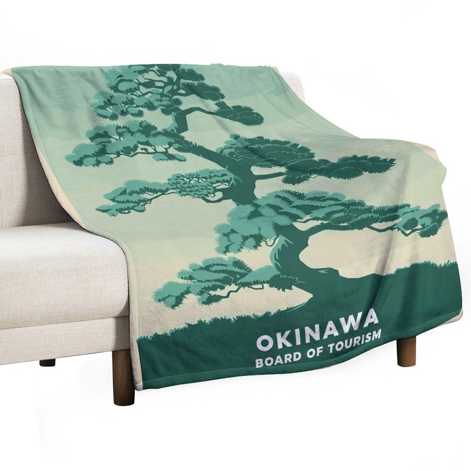 YHGSREUOH Okinawa-Vintage-Travel_01 Flannel Blankets Fleece Soft Throw Lightweight Plush Gifts for Couch, Bed, Cozy Sofa Plush, Chair, Lovers 175x200cm(70x80in)