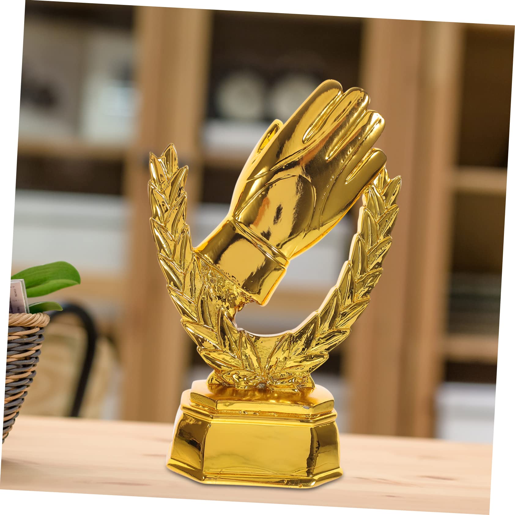 Hemobllo Premio Portiere Calcio in Resina Oro per Fan del Calcio | Decorativo e Leggero, Ornamento da Scrivania, Tema Festa Ufficio e Costume, Oggetto da Scena