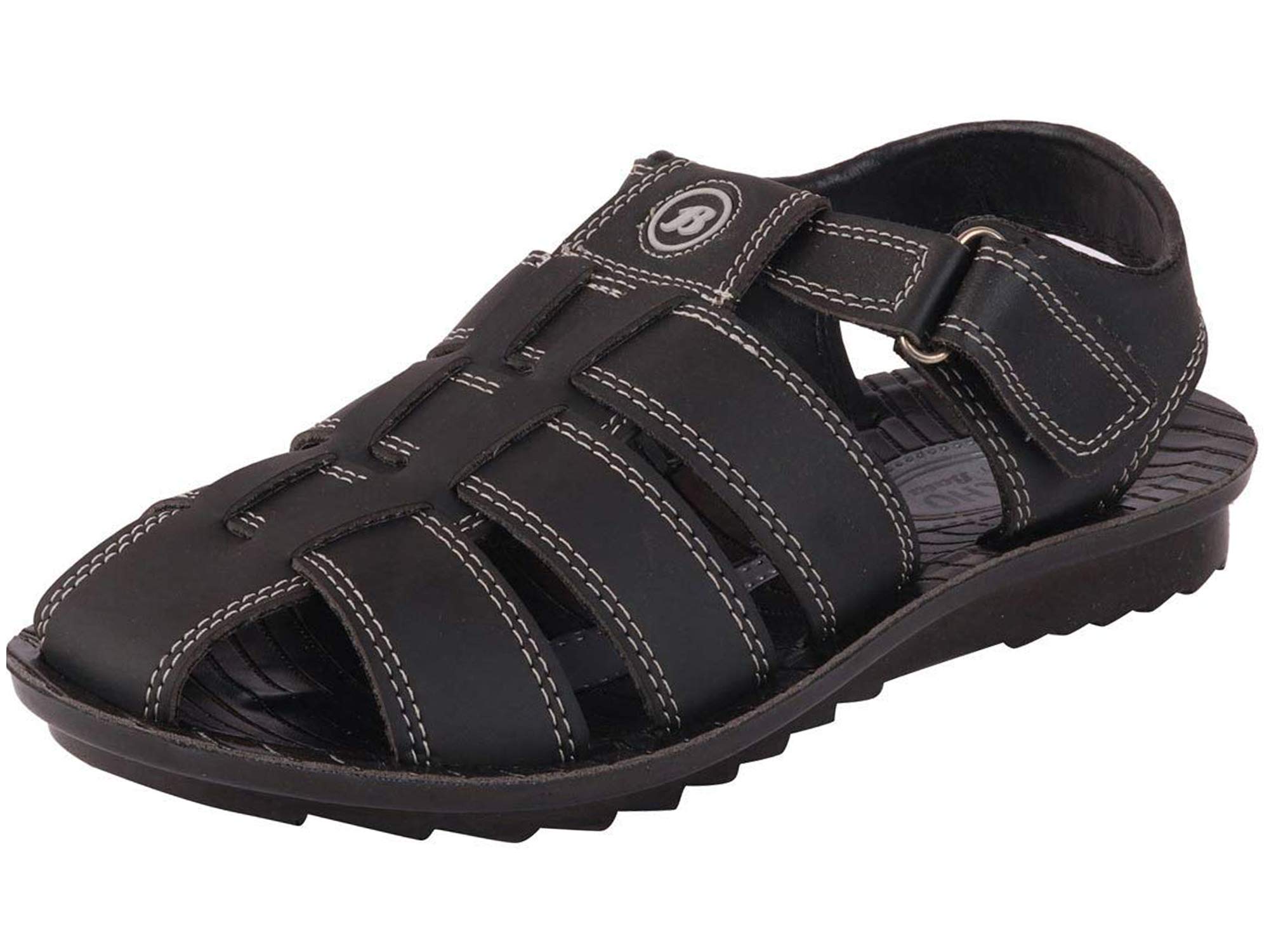 Bata Mens Black Sandals 861-6445-40 (B09CD786J6) Amazon Price History, Amazon Price Tracker