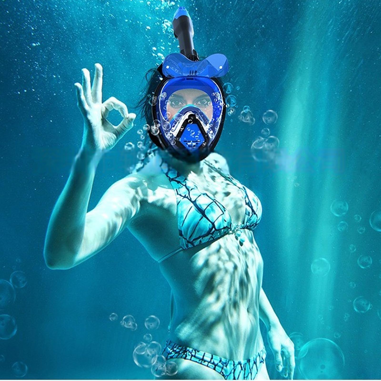 Máscara de buceo profesional de buceo, dispositivos subacuáticos, esnórquel de cara completa, esnórquel para hombres y mujeres, gafas antivaho duraderas para equipos de natación para adultos