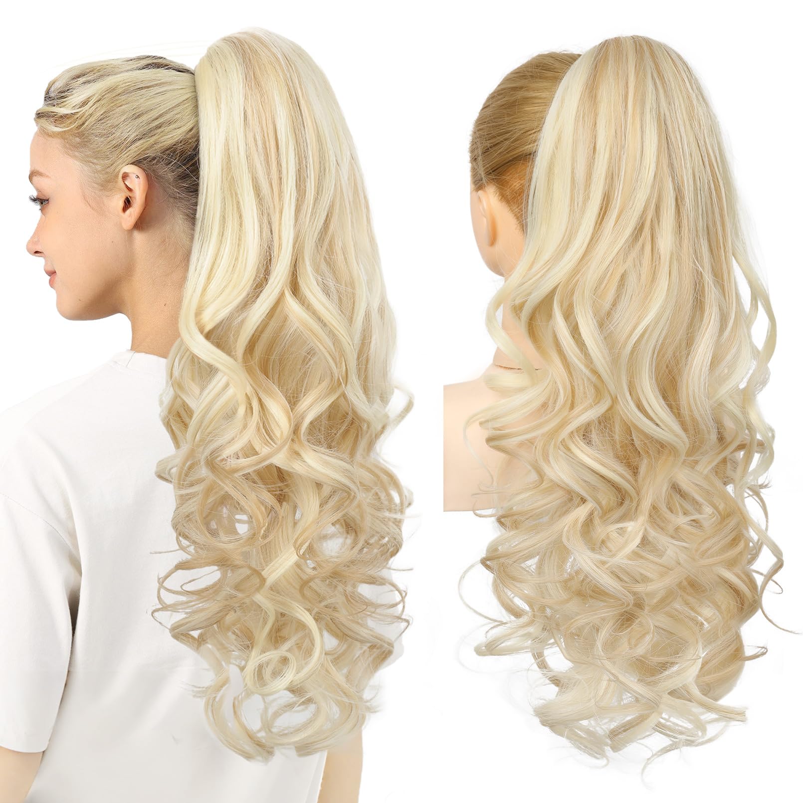 REECHO 24-Inch Claw Clip Ponytail Hair Extension