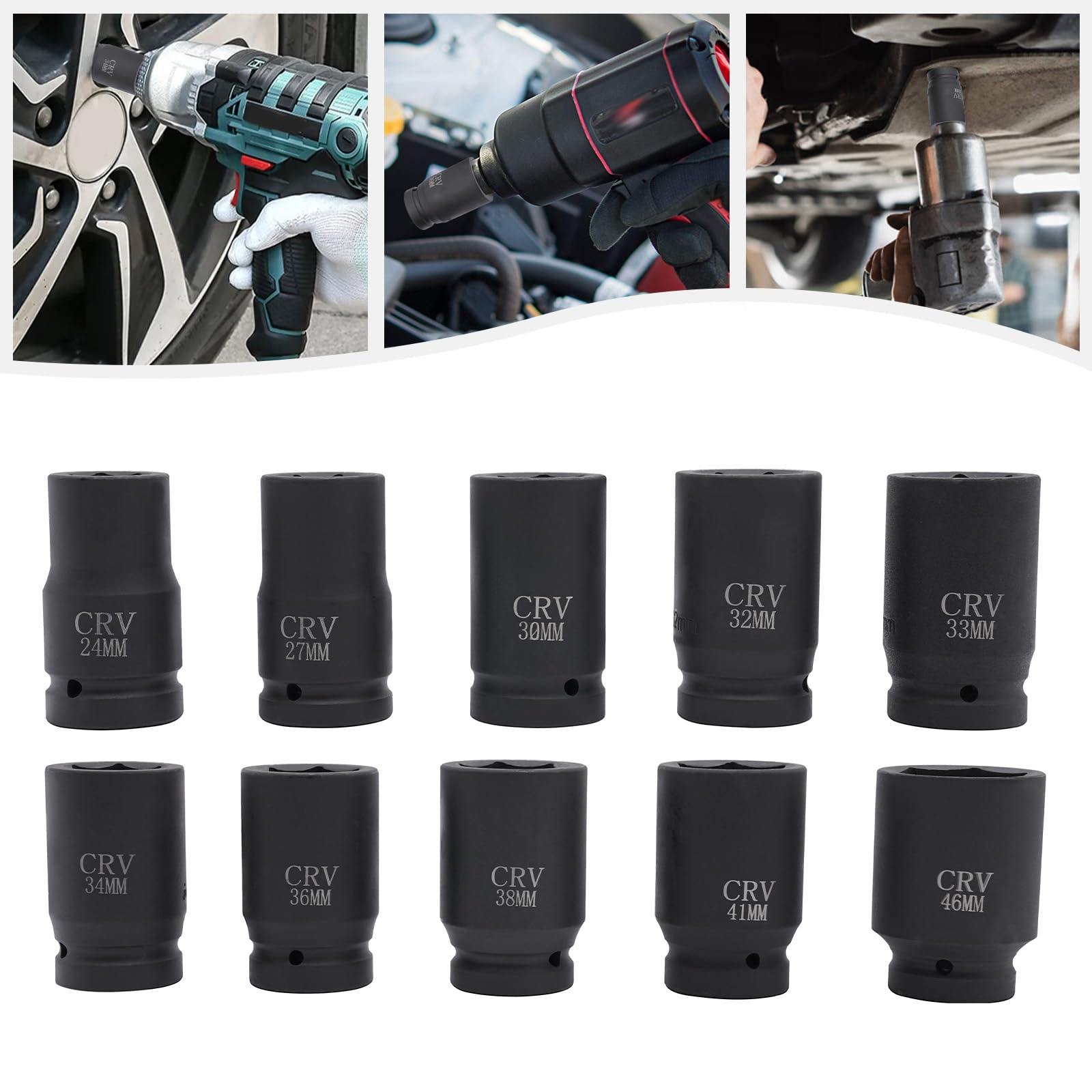 10 Pezzi Dadi Avvitatori A Percussione Sei Lati Camion Dadi - Foto 4