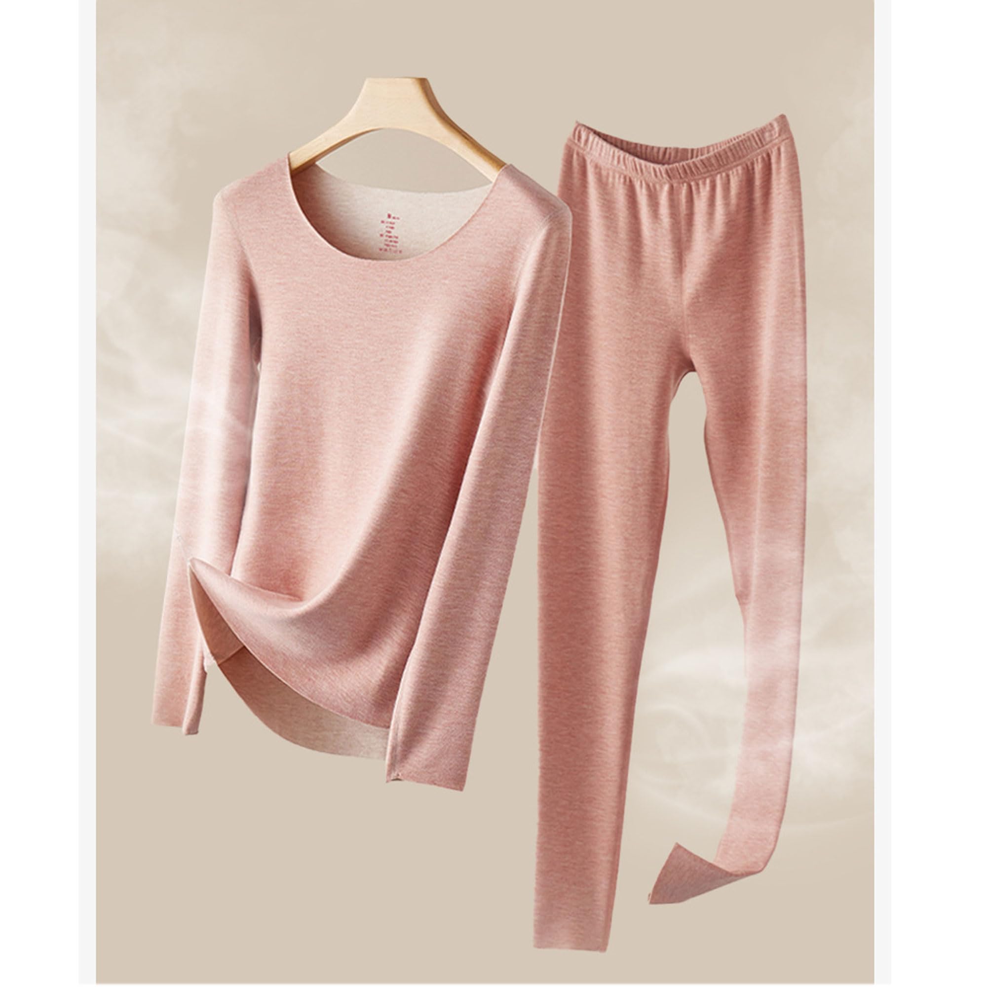 Bestgift Conjunto de ropa interior térmica para mujer, con calefacción acolchada y gruesa