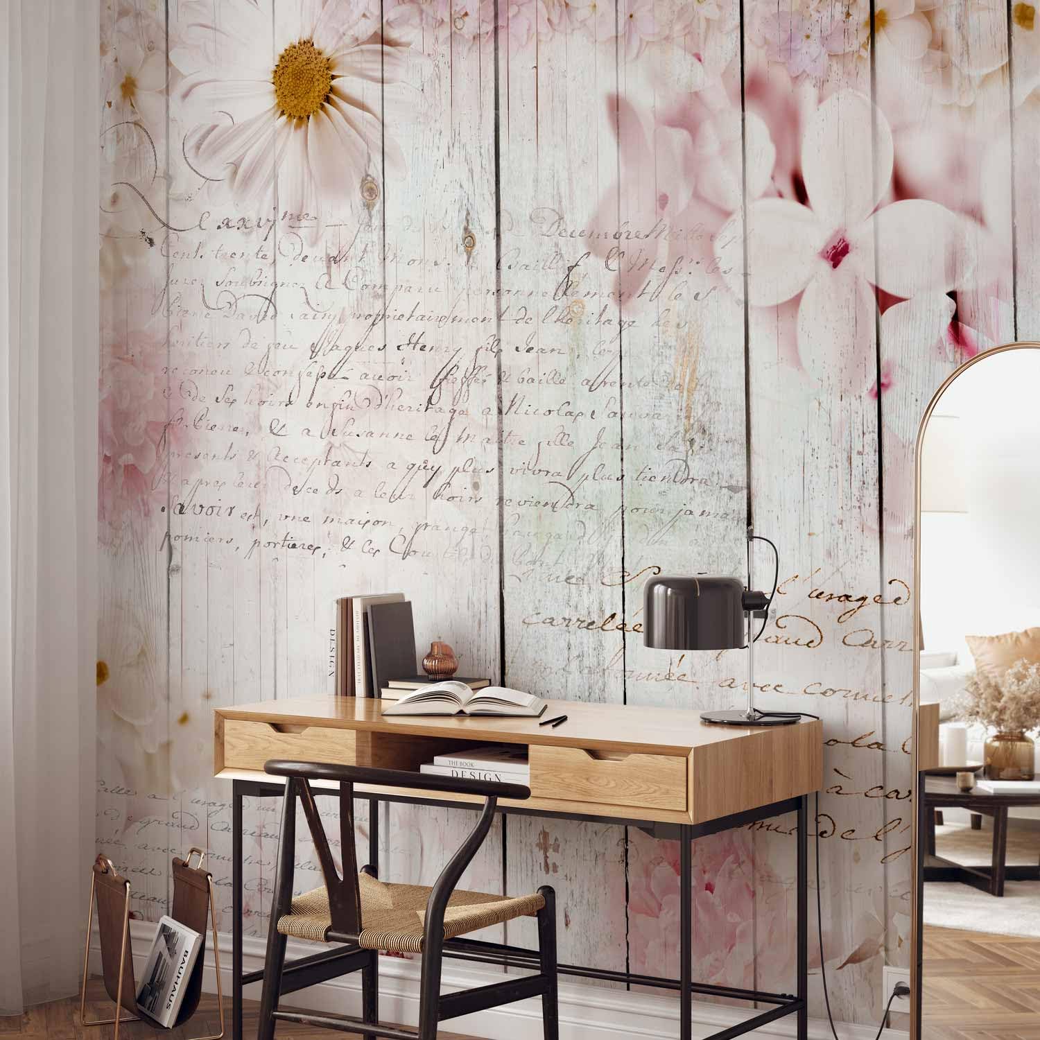 murando - Fototapete Vlies Blumen, 450x315 cm, Schlafzimmer, Wohnzimmer | Full HD Druck, 3D-Effekt, lichtbeständige Farben, ideal fürs Wohn- oder Schlafzimmer, schnelle Montage, lichtbeständig, edel