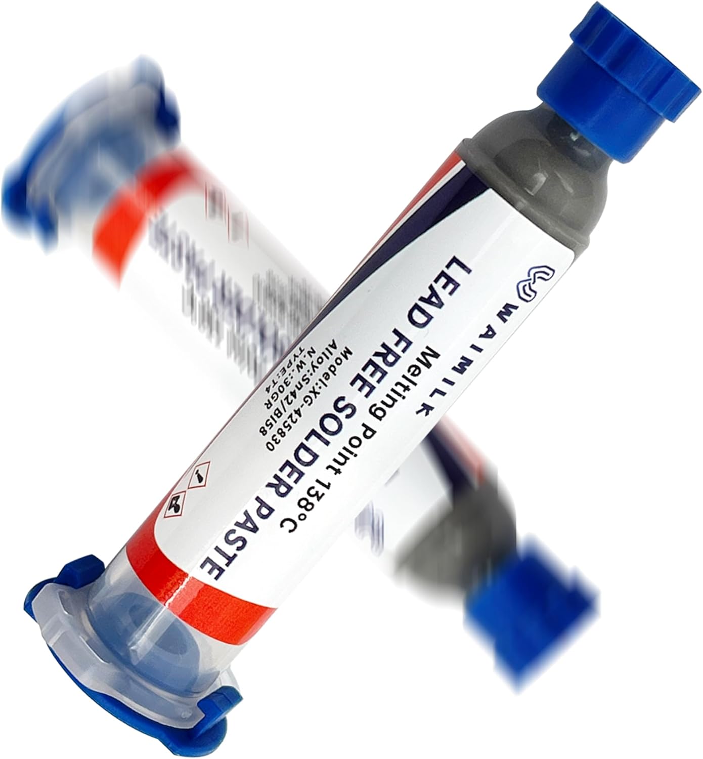 Solder Paste Sn42/Bi58 T4 Lead Free Solder Paste by WAIMILK Solder Paste for Electronics,Suitable for BGA/IC/PCB/SMD/LED/SMT Repairs No Clean, 138? Melting Point (30g)