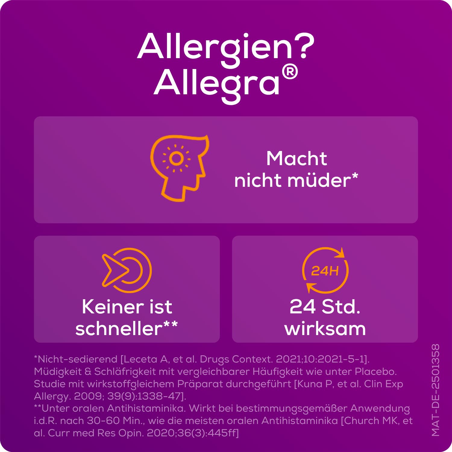 Allegra Allergie Tabletten | 2x100 Stk | Antiallergikum | Wirkstoff Bilastin | schnell und 24 Std wirksam bei Heuschnupfen, Tierhaarallergie, Hausstauballergie, Nesselsucht (Urtikaria)
