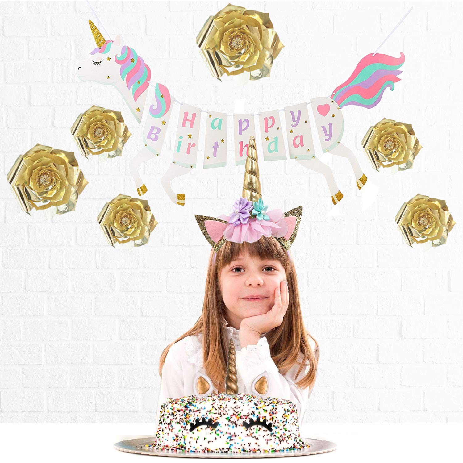 Party Propz 8Pcs Unicorn Theme Birthday Decoration Combo For Unicorn Birthday Supplies Amazon