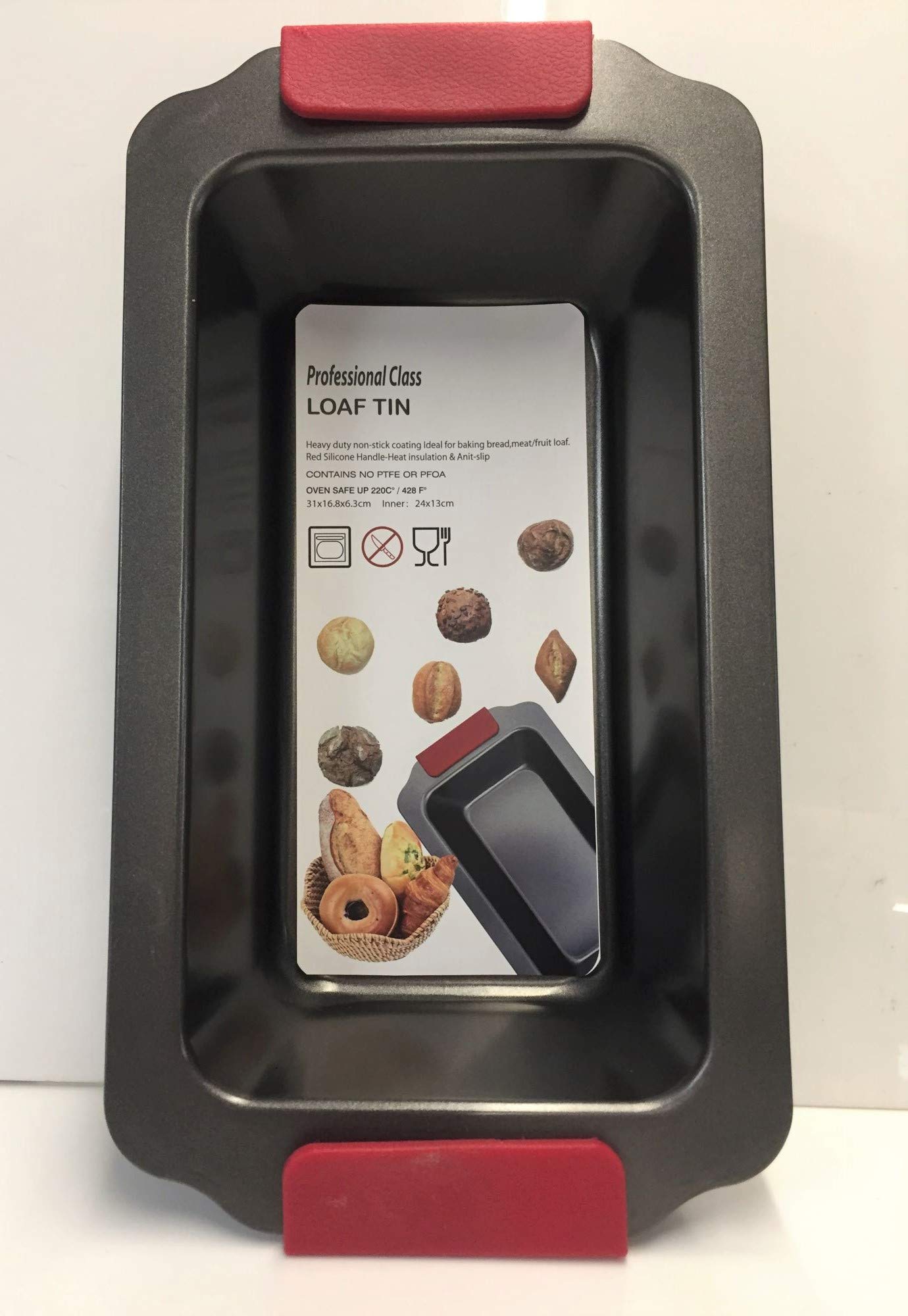 Bread & Loaf Tins for Baking Nonstick Coated 2lb Bread Pan Heat Resistant Silicone Handles Free Cooking Recipes Available with Every Purchase Great Baking Every Time.