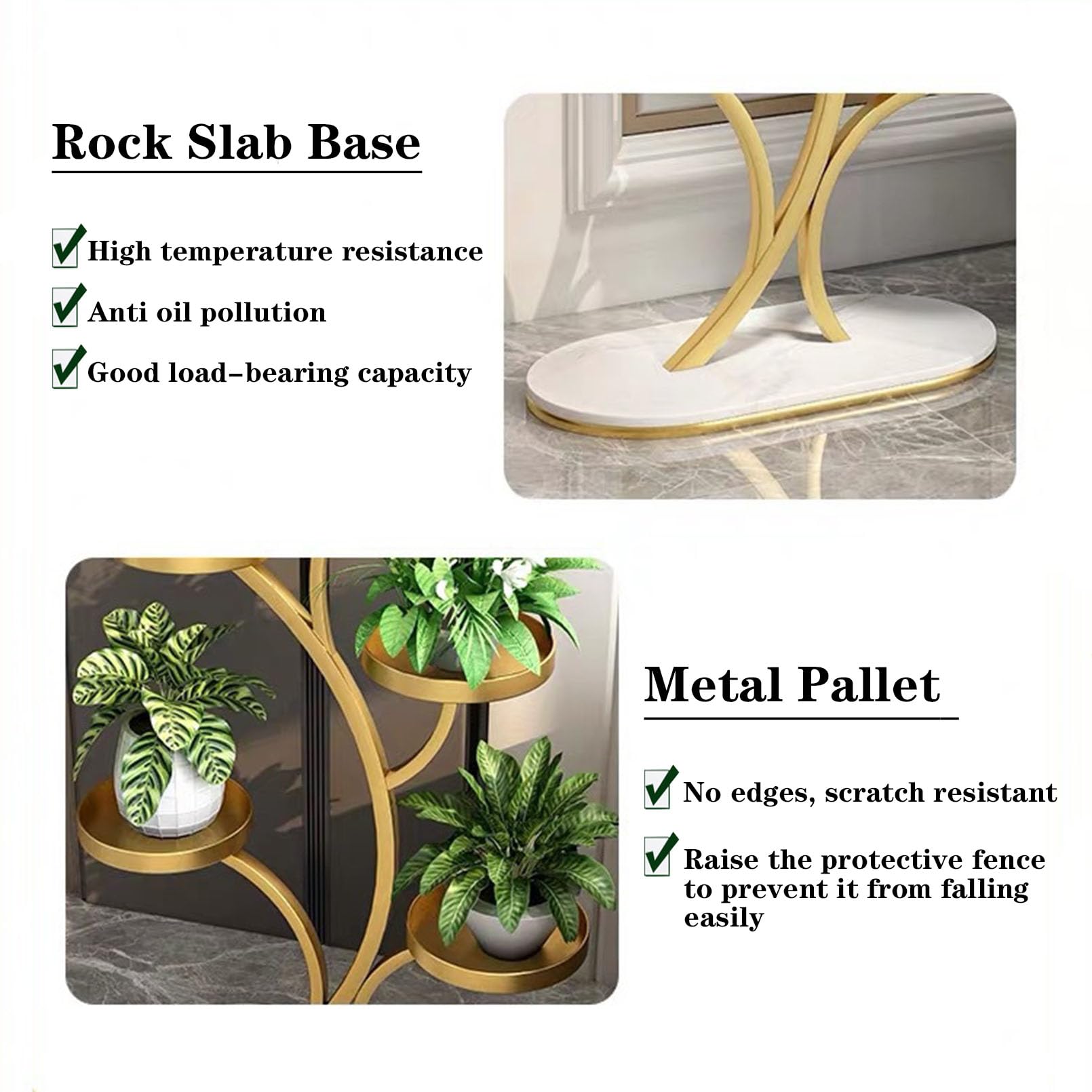 Soporte Alto De Metal Para Plantas De 4 Niveles, Estante Para Plantas De  Interior Y Exterior, image size:1610x1610