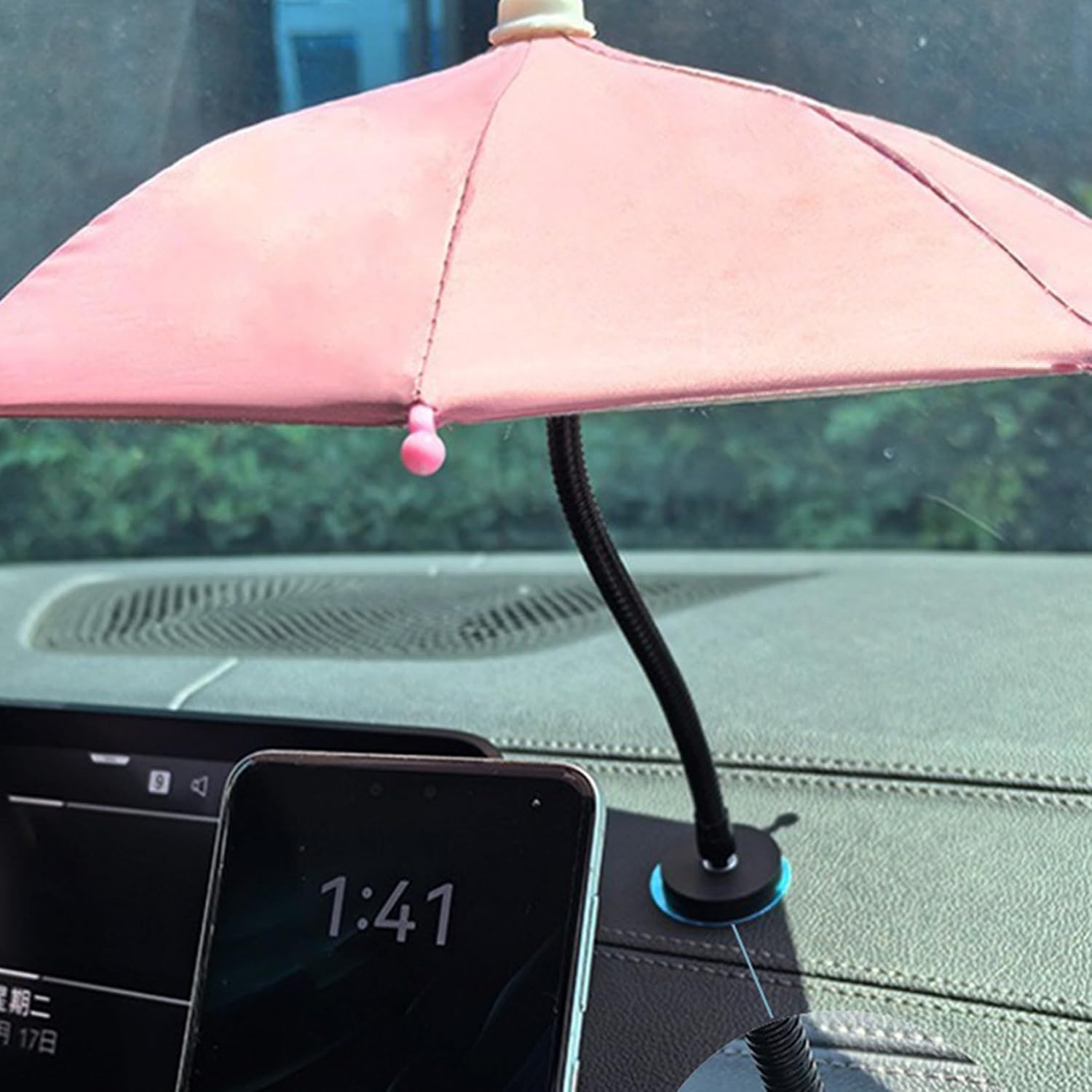 3Pcs Magnetic Phone Umbrella for Sun, UV & Heat Blocking Silver Coated Screen Sun Shade with 360° Adjustable Gooseneck, Cell Phone Accessory image 3