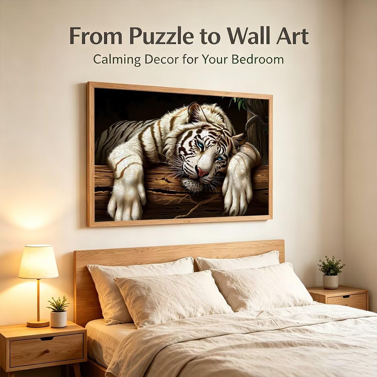 Puzzle 1000 Pezzi, Puzzle Tigre Bianca, Legno Pezzi, Regalo Donna -10865