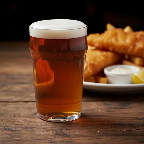 Miniatura 4 de British Pint - Juego de 4 vasos de cerveza y bebidas Nonic Craft de 20 onzas