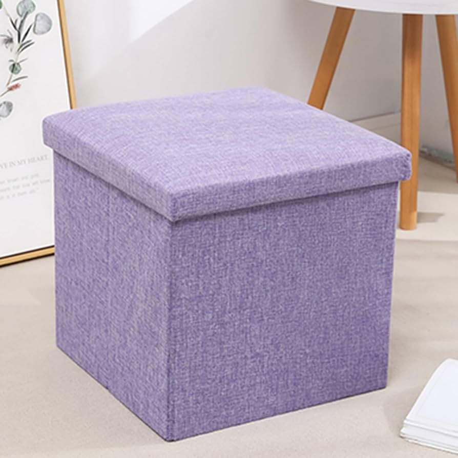 THLD 収納 スツール パープル おしゃれ 折りたたみ 収納スツール