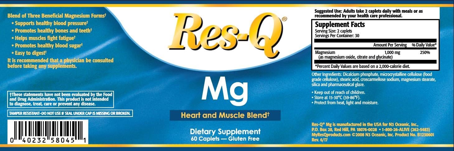 Res-Q Mg Magnesium Capsules, 3-Pack
