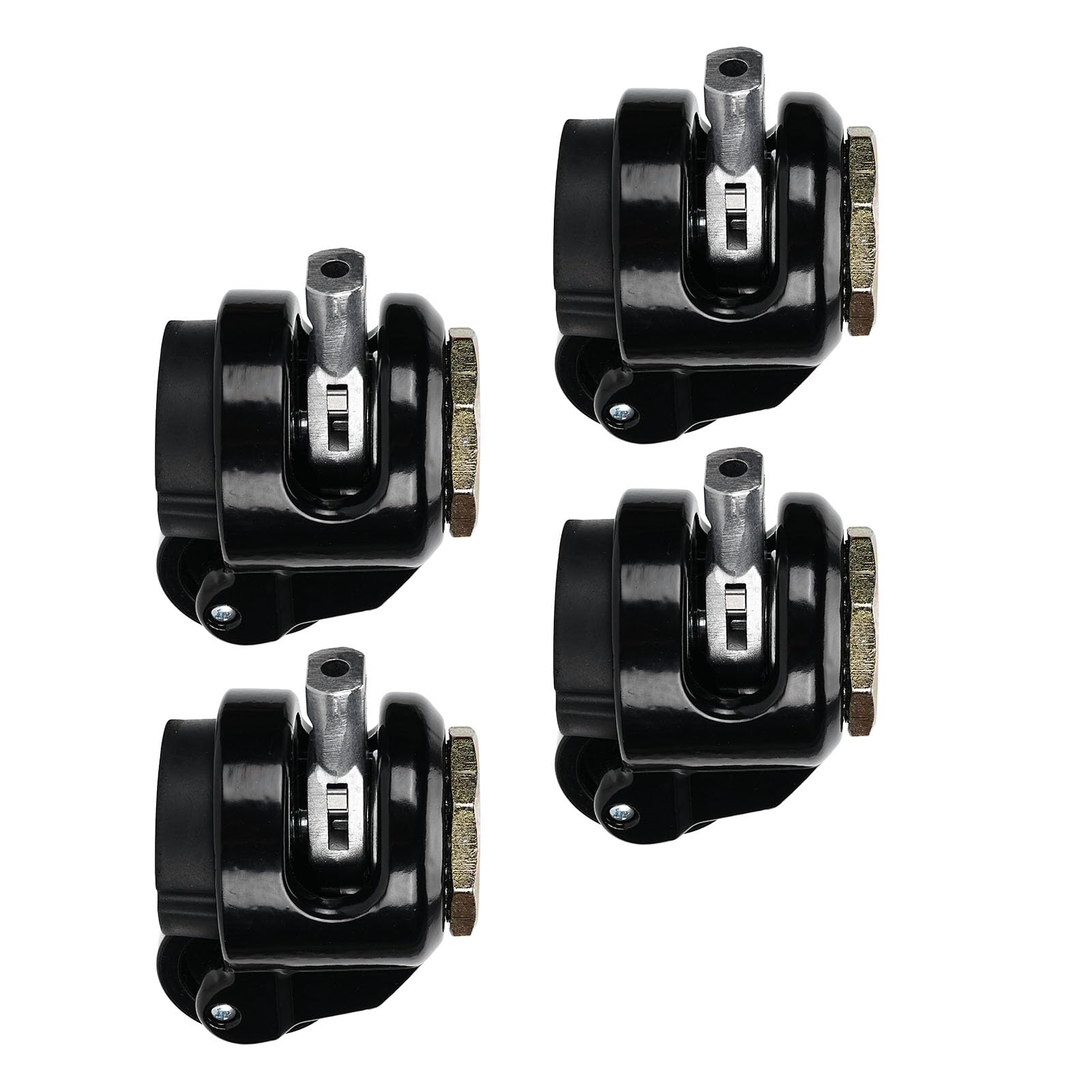 Aluminium Alloy Nivellement Tige Roulettes, Lourd Devoir (BLACK)