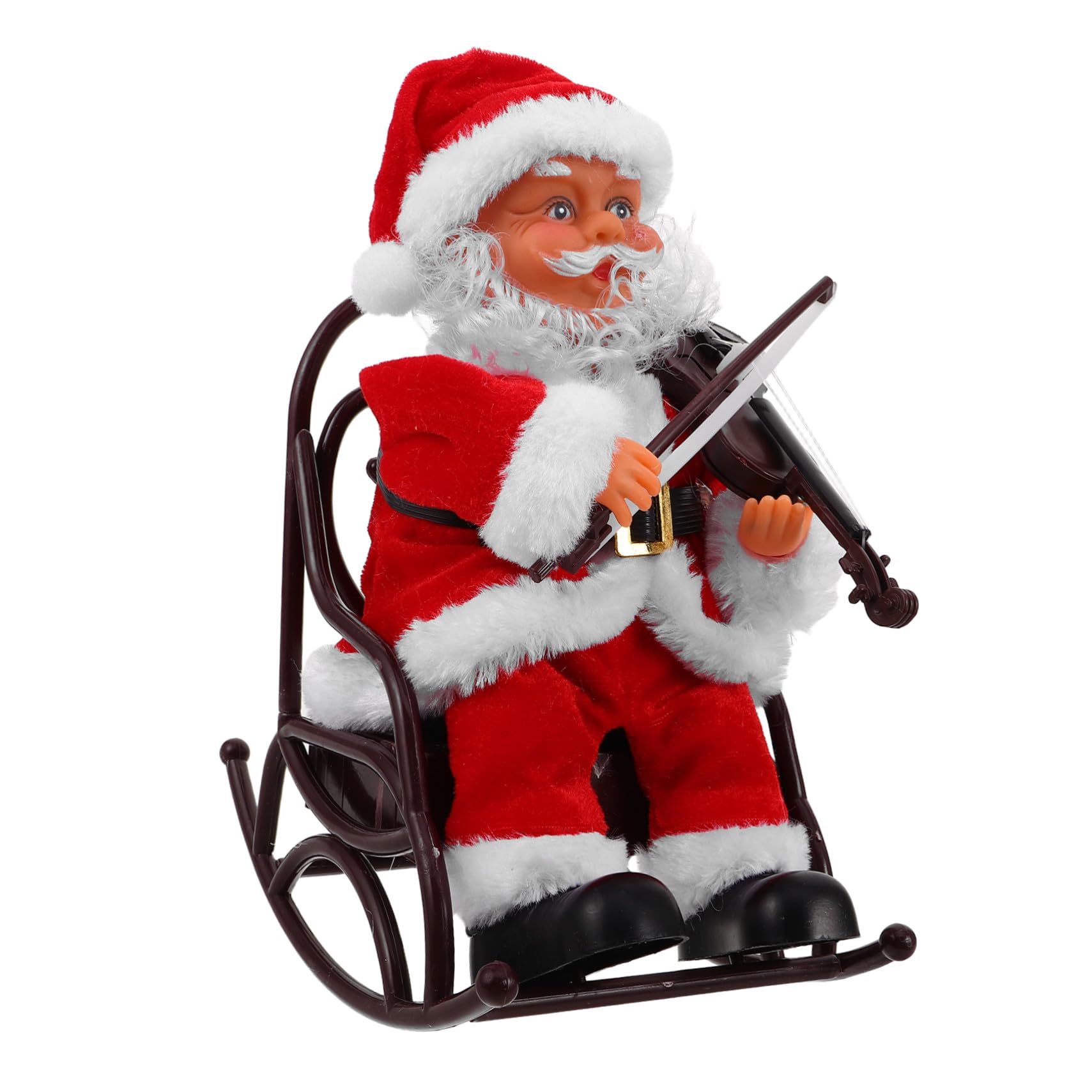 SUPVOX Électrique Père Noël Musicale Interactive pour Fêtes De Noël, Décoration Festive Colorée, Petite Taille avec Fauteuil Roulant Animé, Jouet Créatif pour Garçon Et Filles Et