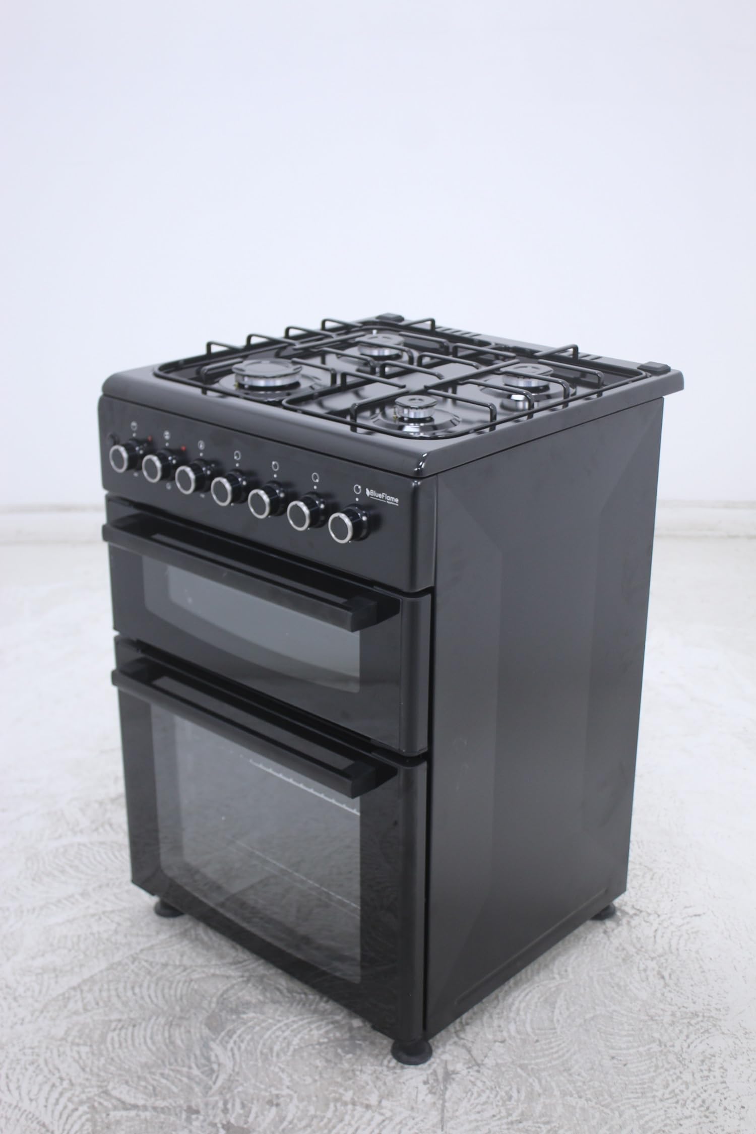 BlueFlame DG6403XBZB 60 cm Freestanding Dual Fuel Cooker With Double Cavity Oven - Black - 3