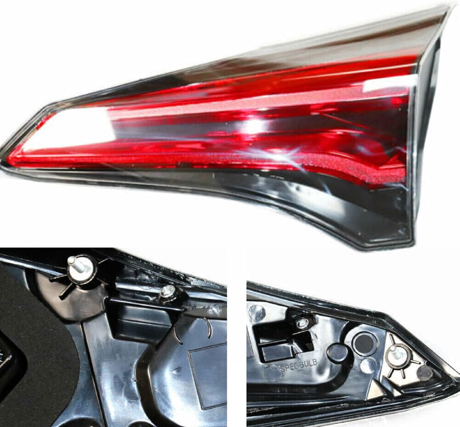 For 2016 2017 2018Toyota RAV4 Inner Taillights PP+PC Taillight Assemblies Inner Right Passenger Side Tail lamp Assembly Inner Taillight Red + Clear Lens Replacement (Inner Right Passenger Side)