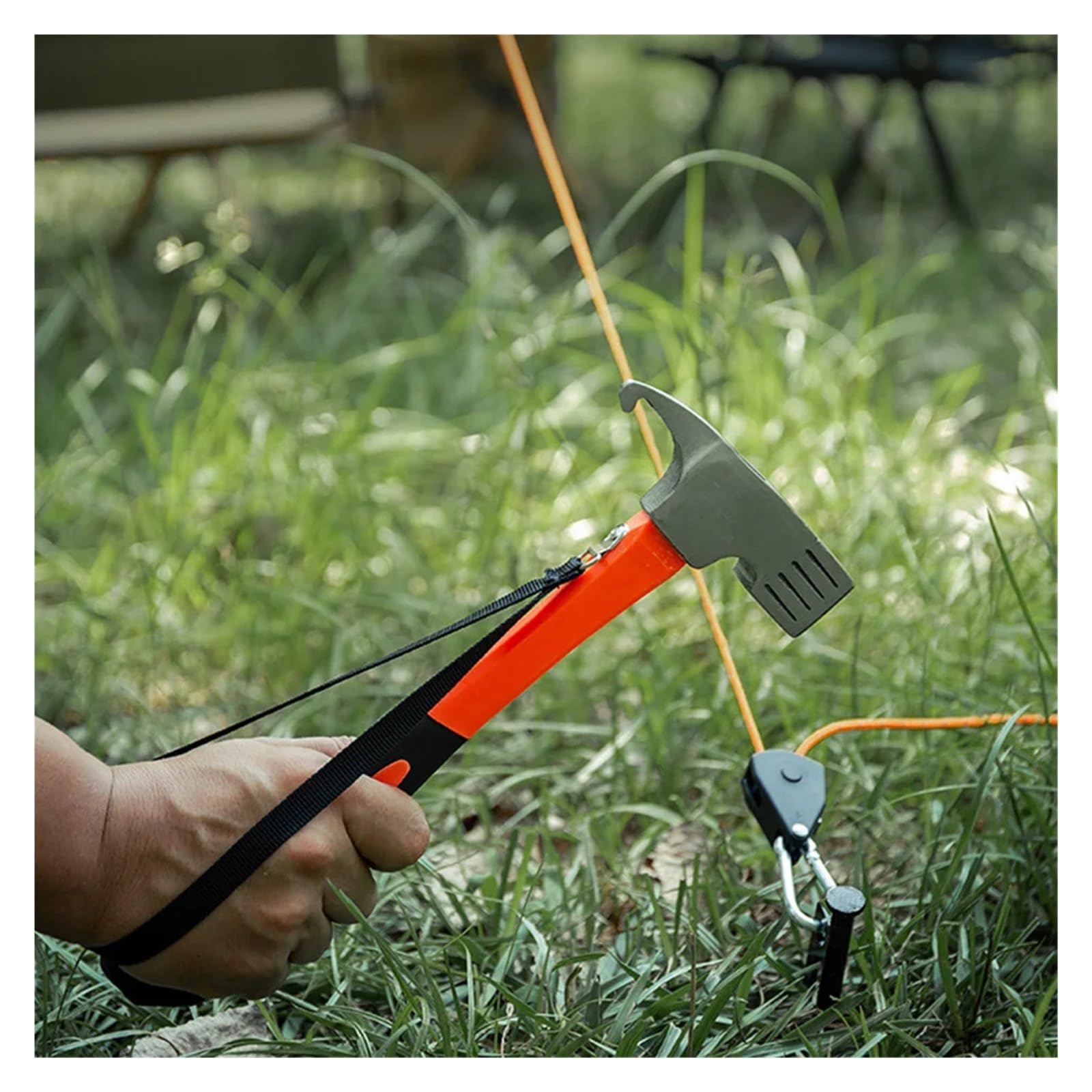 Camping Hammer 1 stücke Tragbare Carbon Stahl Camping Zelt Hammer Zelt Hering Stake Puller Mallet Extrator Entferner Markise Baldachin Multifunktions Werkzeug