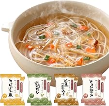 世田谷自然食品 カロリースマート 極うまにゅうめん8食入 （鶏だし麺 旨辛ごまみそ麺 ちゃんぽん風麺 とろみ醤油麺 各2食) 保存食 非常食 御歳暮 雑炊 フリーズドライ 固形 インスタント 即席雑炊 カロリー対策 具だくさん 具材 野菜 健康 (極うまにゅう麺 4種)