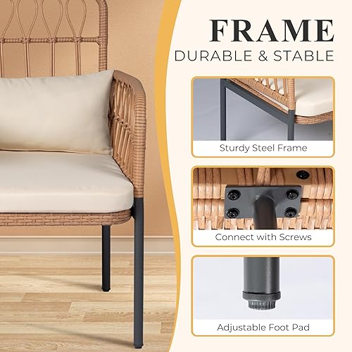 Miniatura 2 de PROHIKER Juego de conversación de patio de 4 piezas