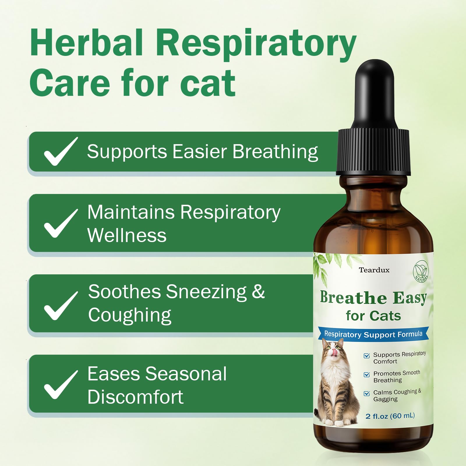 Cat Respiratory Support, Breathe Easy for Cats, Relieves Sneezing, Coughing — Amazon image 2