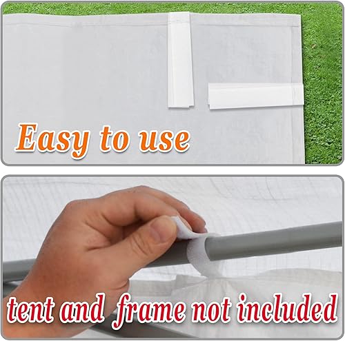 Miniatura 5 de Strong Camel Pared lateral de repuesto para cochera de polietileno instantáneo, 6.4 pies x 19.7 pies (solo 1 pared lateral) (blanco)