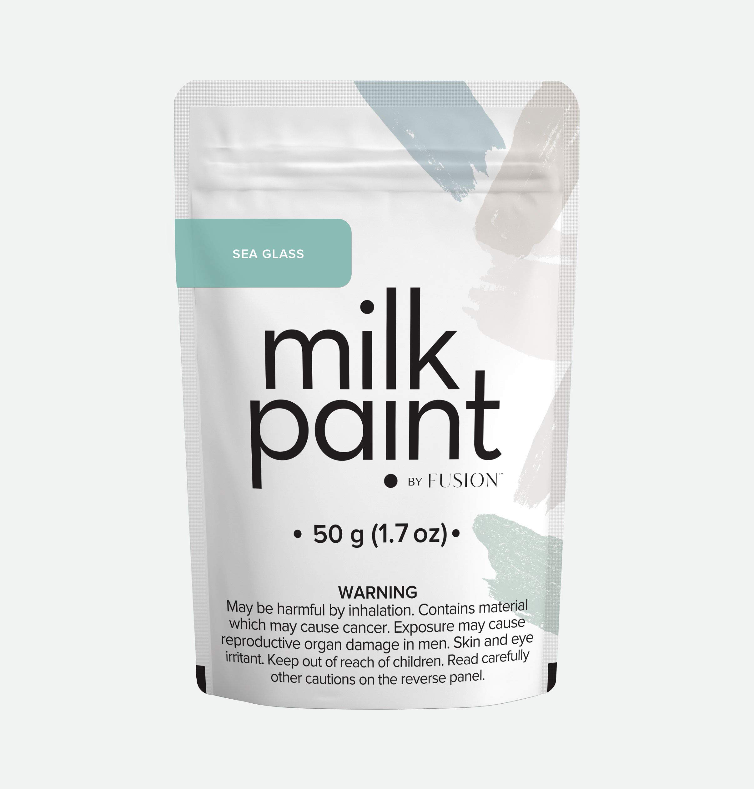 Milk Paint By Fusion, Ultra durable, No Brushstrokes, Zero VOC & Eco Friendly Paint - Sea Glass - 1.7 Oz