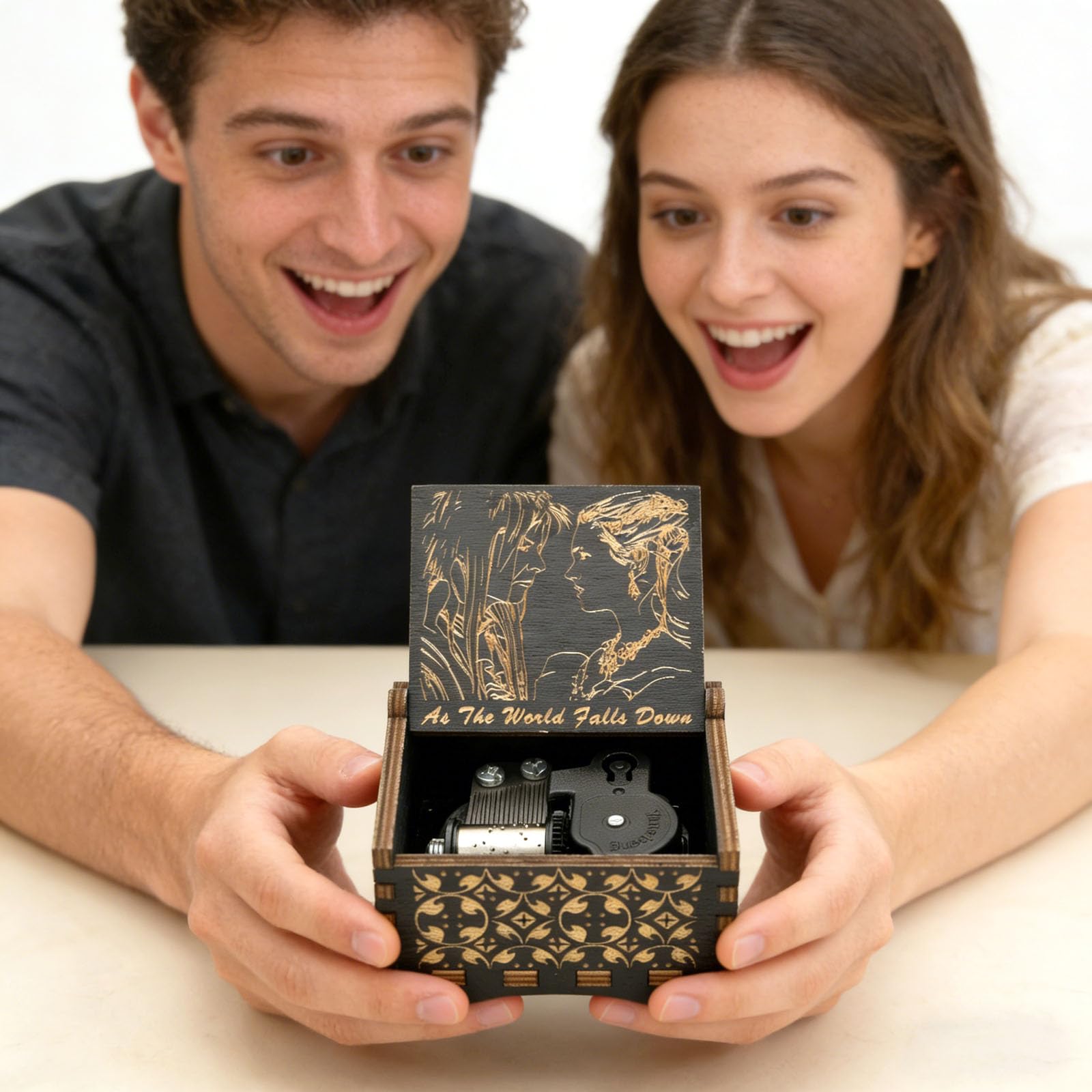 Amazon.com: Pursuestar Wind Up Music Box - Labyrinth-As The World