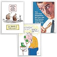 Vista 8 de NobleWorks Surtido de 3 divertidas tarjetas de felicitación de cumpleaños con sobres (3 diseños, 1 cada uno) Celebration Toons VC8124BDG-C1x3