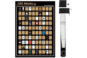 NTZS 100 Movies Scratch Off Poster: Conquer the Cinematic Universe