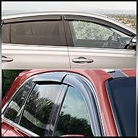 Vista 3 de AJP Distributors 4 piezas de visera de ventana lateral con cinta adhesiva para ventana lateral, protector de lluvia, deflector de viento