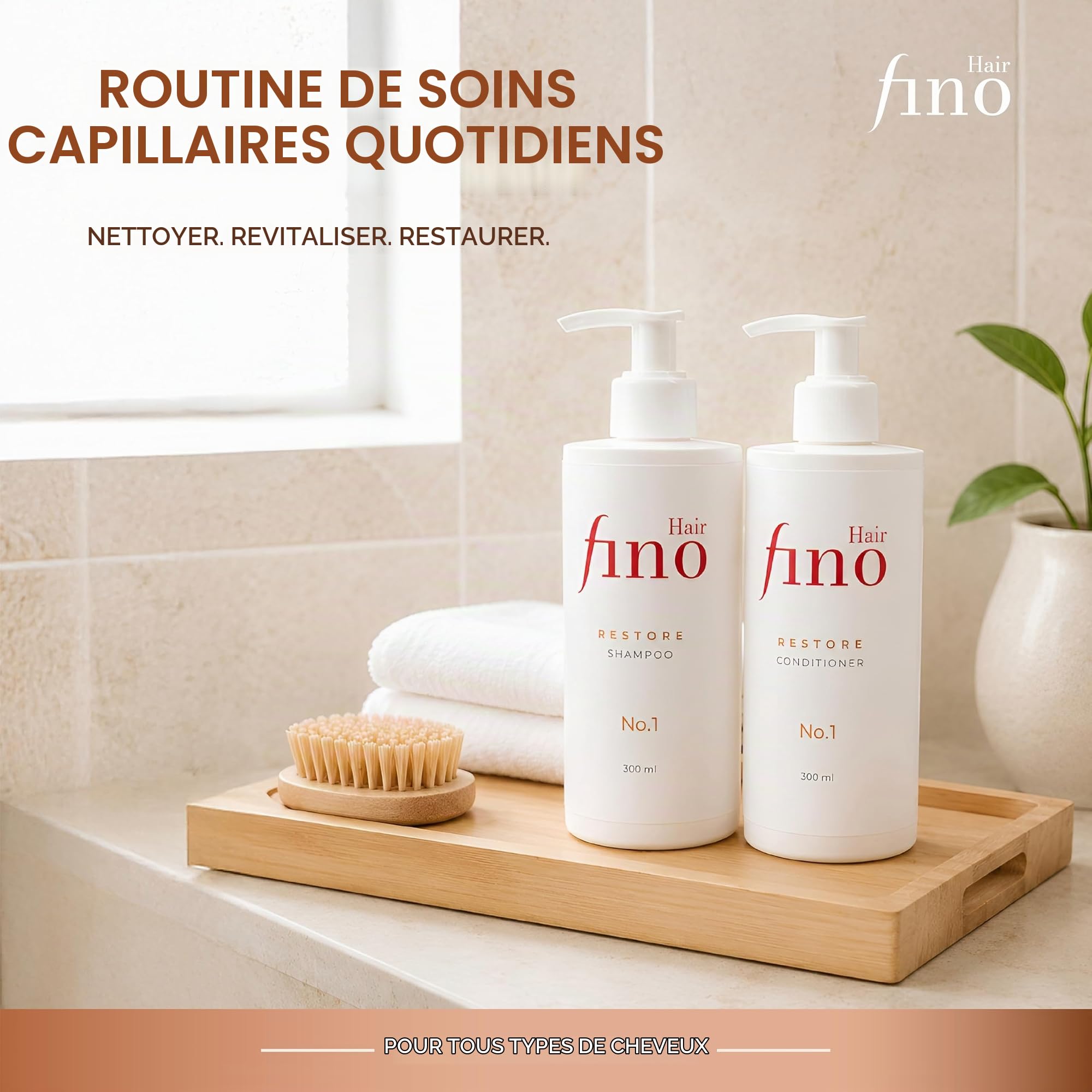 fino Hair RESTORE Duo Shampooing & Après-shampooing No.1 - cheveux abîmés