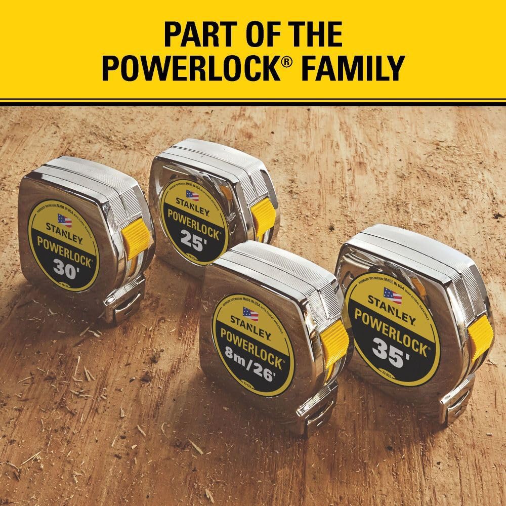 STANLEY PowerLock Mètre à ruban 4,8 m