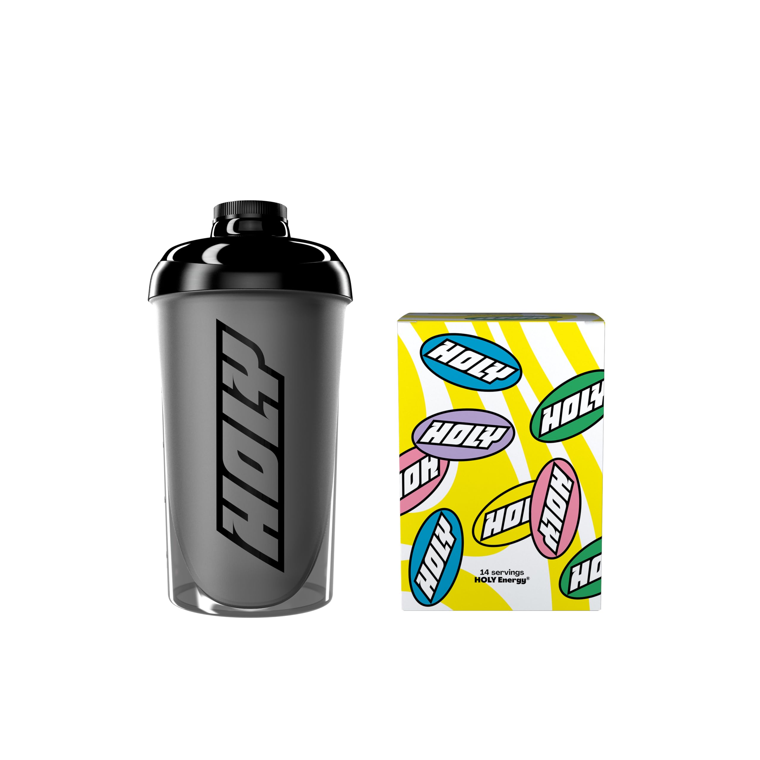 HOLY Energy Starter Set - Focus Drink | 2x7 portions au goût fruité et intense | Boosté par NewCaff & extrait de thé vert | Végétalien, sans sucre, arômes de fruits 100% naturels