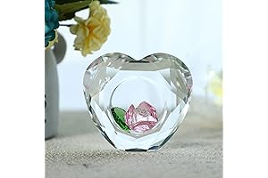 Delicate Rose Figurine in Pink Crystal