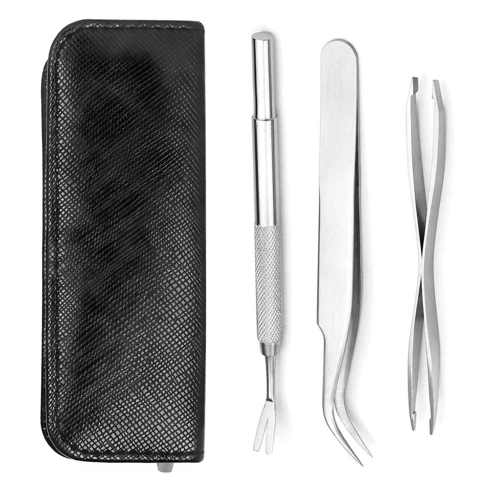 HRLORK 3PCS Premium Tick Remover Tool Set – Stainless Steel Hook Kit with Removal Tweezers & Shovel – Professional Tick Removal for Dogs, Cats & Humans