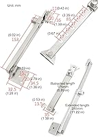 Vista 2 de Bisagras para ventana abatible, estancias, tapón, soporte, cerradura - base fija plana, estilo plateado rociado, modelo 04, 6 ranuras fijas, 2 pares