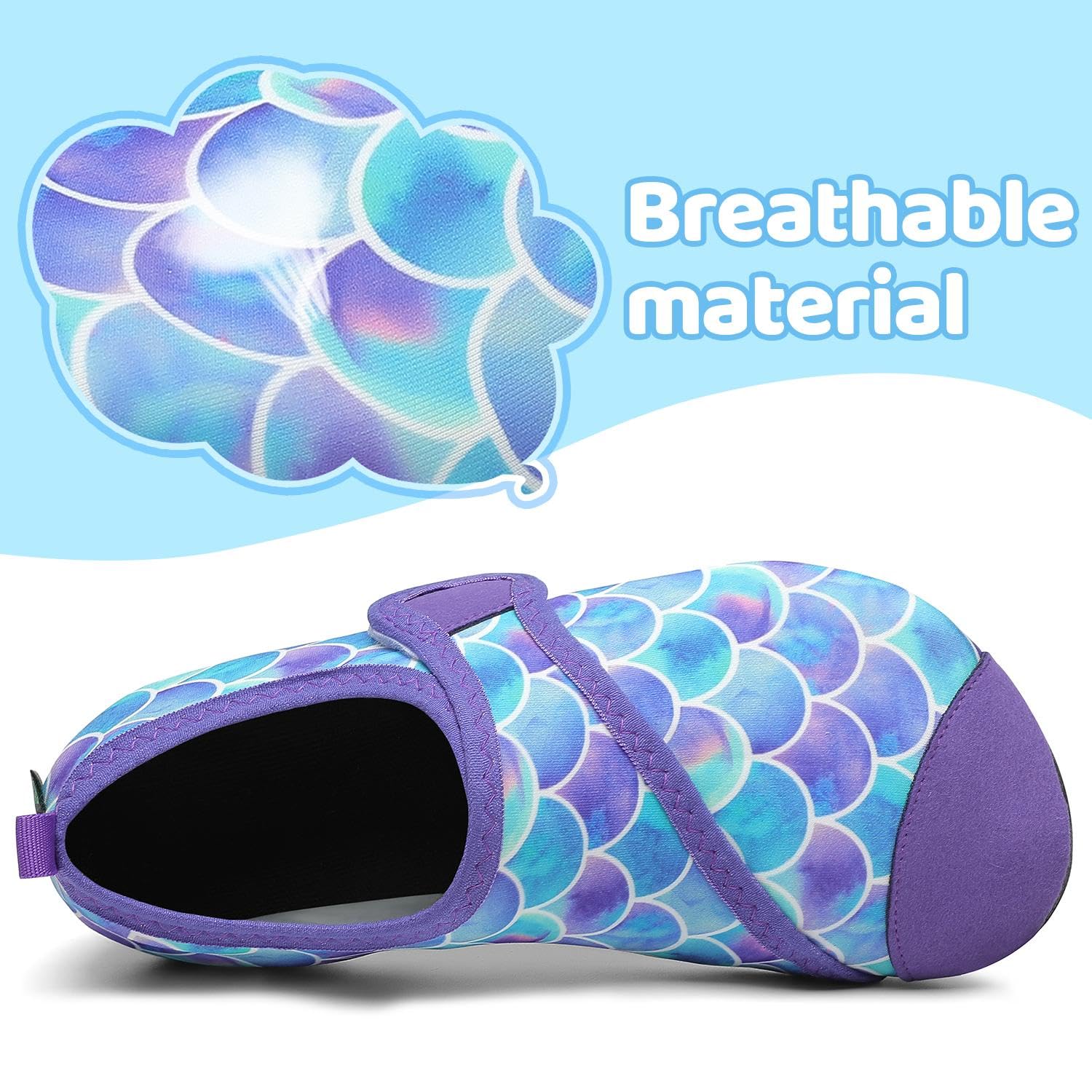 SAGUARO Escarpines Niño Niña Ligero Zapatos de Agua Flexible Transpirable Secado Rápido Calcetines para Piscina-Touch X