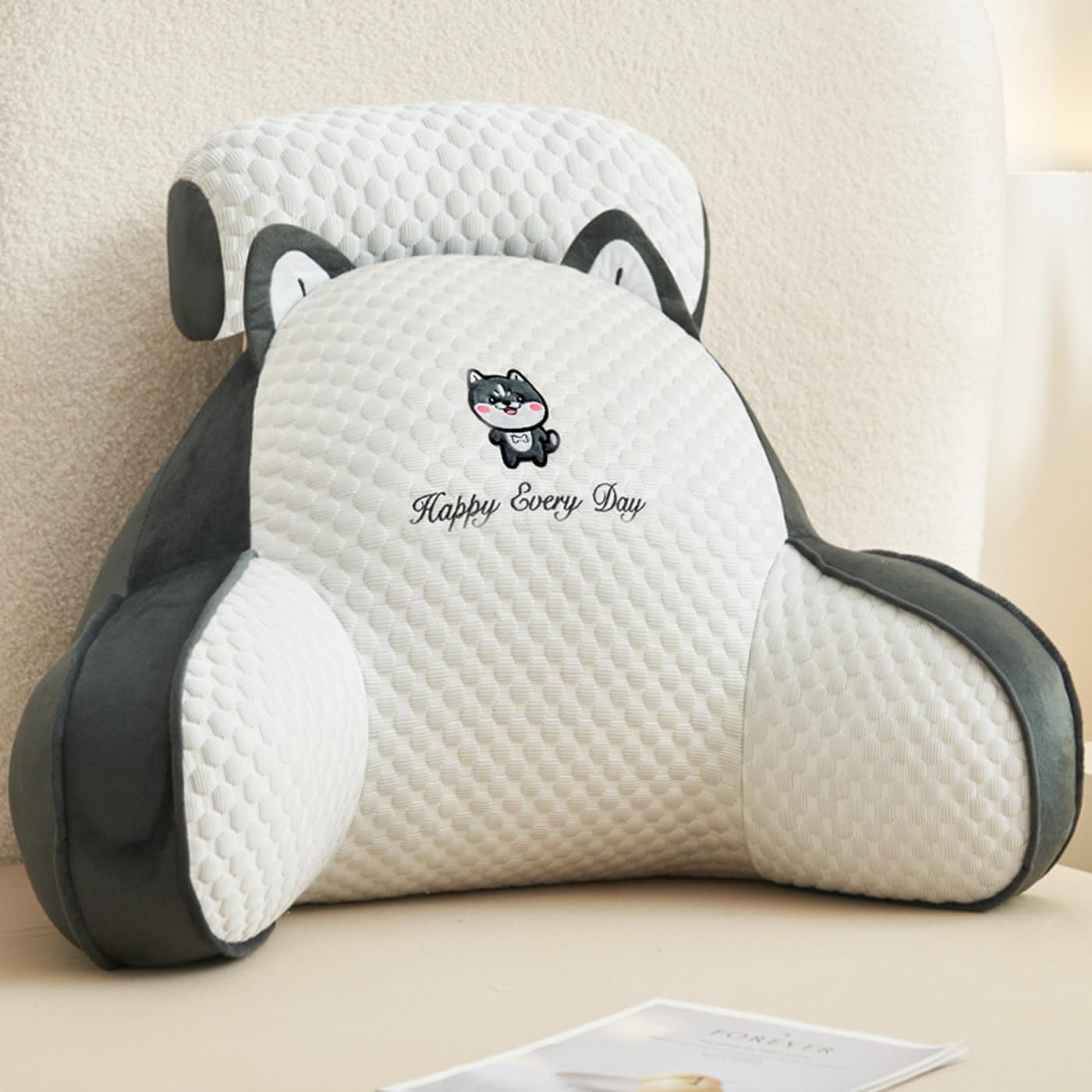 YAZWRJLM Reading Pillow For Bed Adult,Reading Cushion Sofa With Neck/Arm Back Support,Detachable Lumbar Support Backrest Pillow For Sitting Reading Watching TV Games(#2,70x50x25cm)