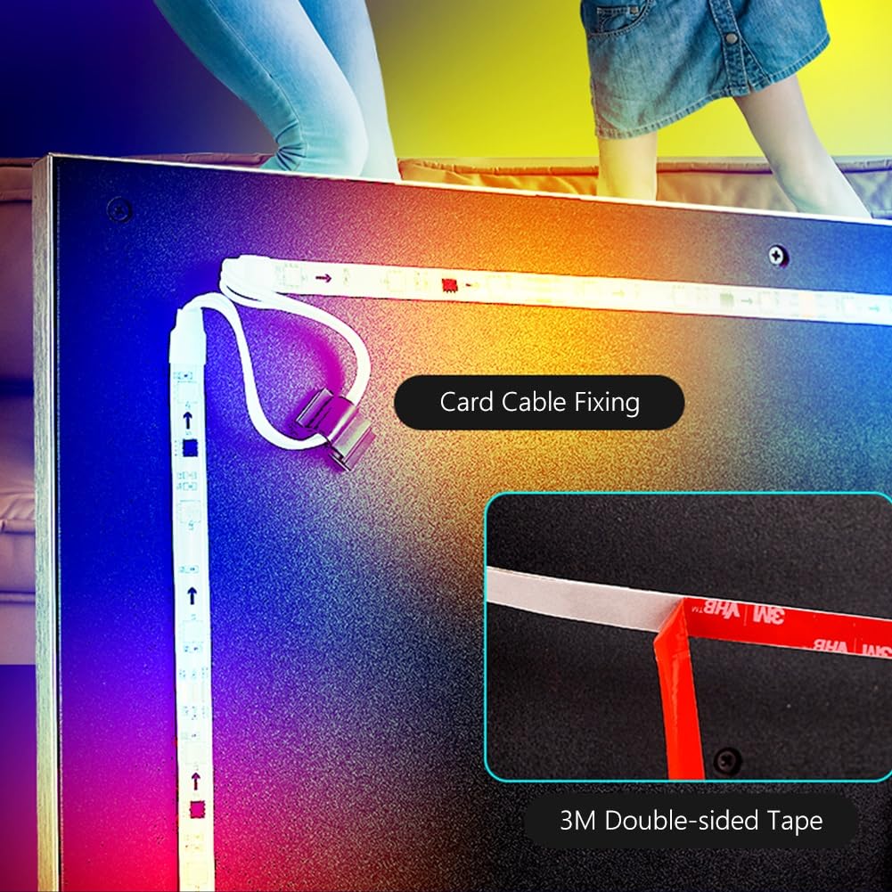 Światła do telewizora, światła LED do telewizora wielokolorowy RGB TV ten sam ekran listwa świetlna, taśma świetlna otoczenia, HDMI HD gra film dźwięk i światło synchroniczny pasek świetlny,