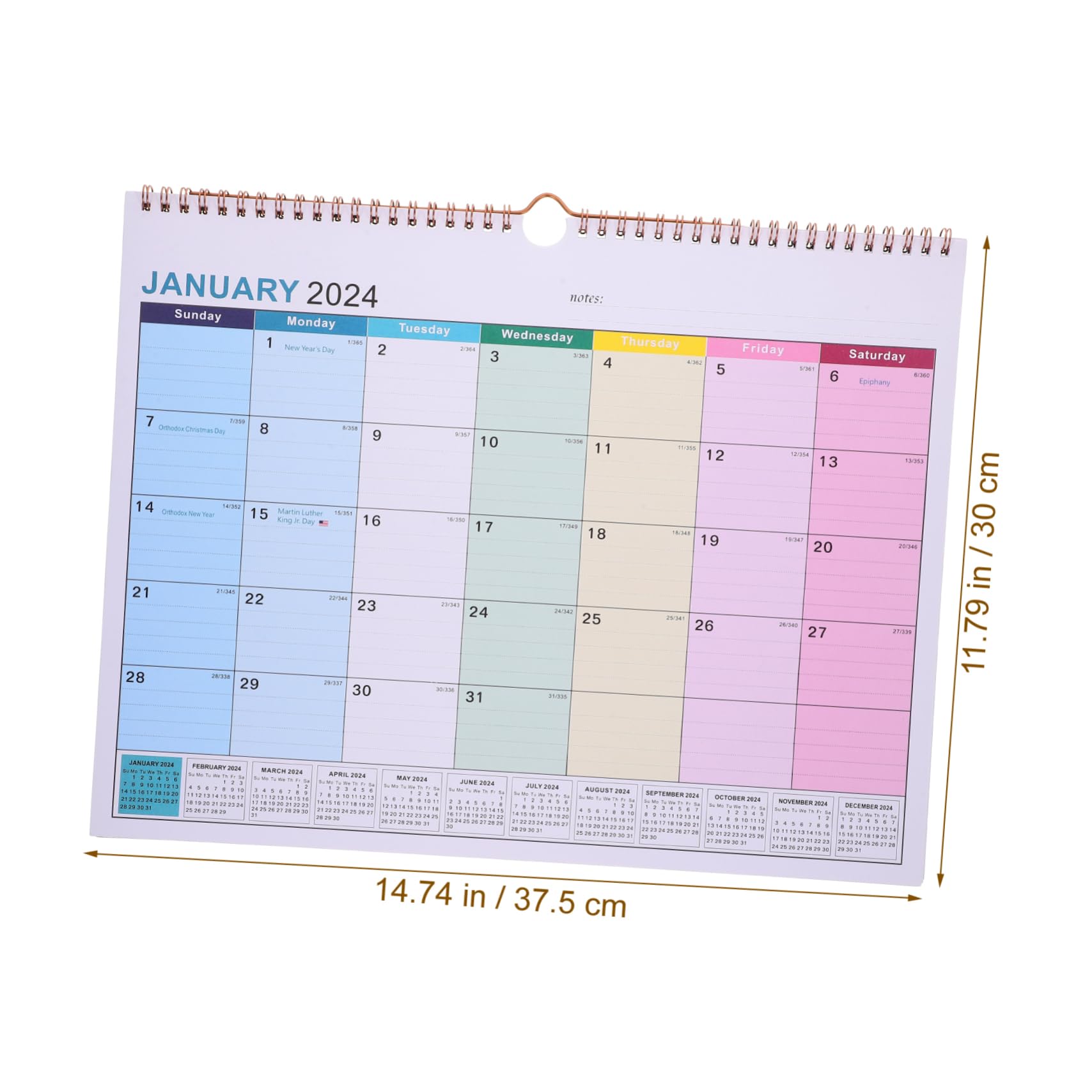 Lurrose 3stücke Monatlicher Wandkalender Englischer Tageskalender Für Schule Büro Und Zuhause Praktischer Terminplaner Stilvolles Design Für Organisation Und Planung