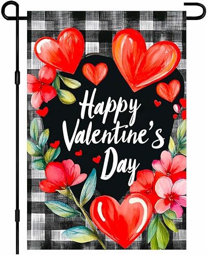 IVN Valentine Garden Flag 12x18 Inch Double Sided